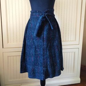 Vintage Wool A-Line Zipper Skirt